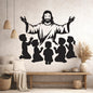 Jesus With Children Religious Metal Wall