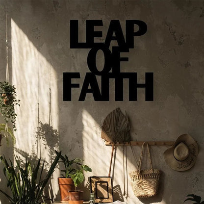 Leap Of Faith metal Wall powder coting E-38