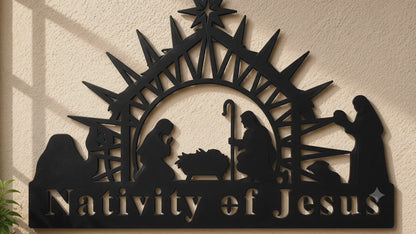 Nativity of Jesus  Metal Wall Art 50X43X2 CM C-4