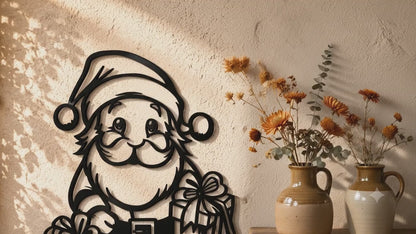 Santa Claus Metal Wall Art (45 × 45 × 2 cm) C-6