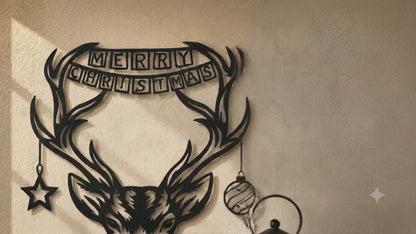 Christmas Deer CNC Plasma &amp; Laser Cut File (45 × 43 × 2 cm) M-3