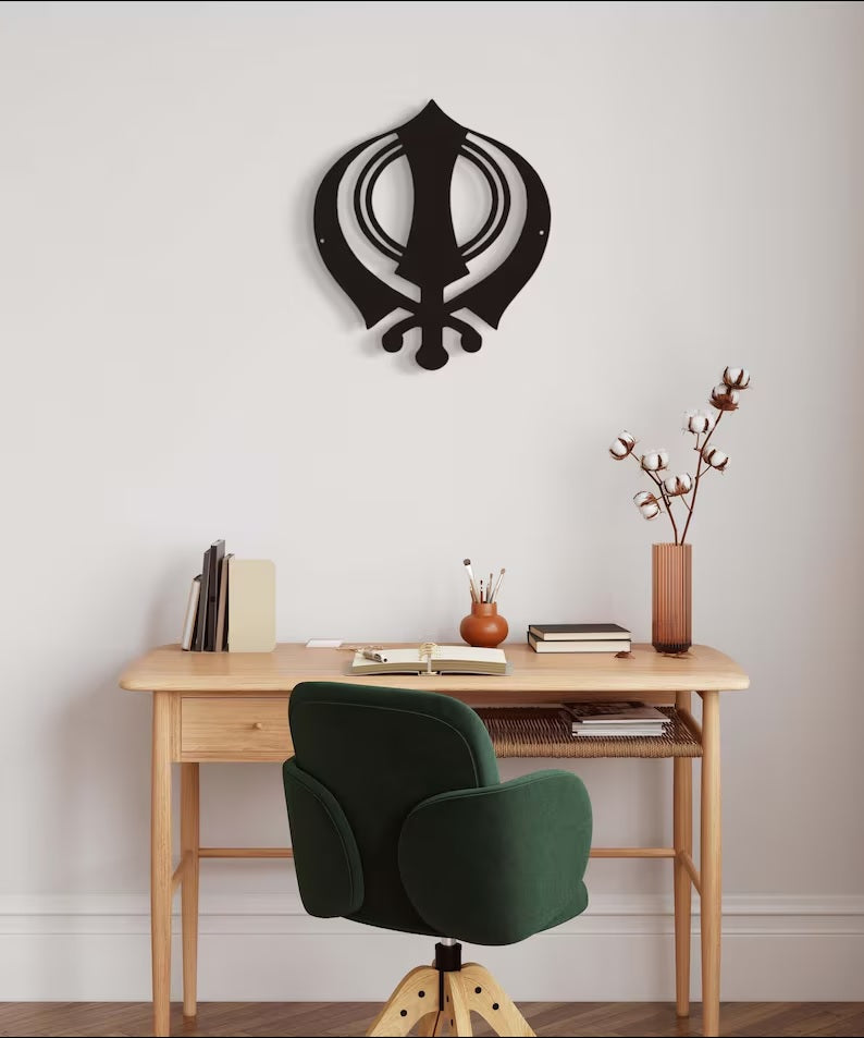 Metal Wall hanging, Metal Decal, Home Decor, Sikh gift Items E-23
