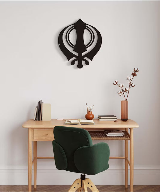 Metal Wall hanging, (SIZE 45X45XCM) Metal Decal, Home Decor, Sikh gift Items E-23